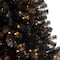 7ft. Pre-Lit Black Artificial Christmas Tree, Clear LED Lights
